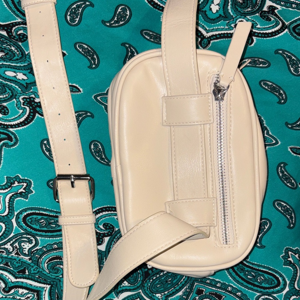 Torrid Faux Leather Quilted Belt Bag in Cream - Picture 8 of 14